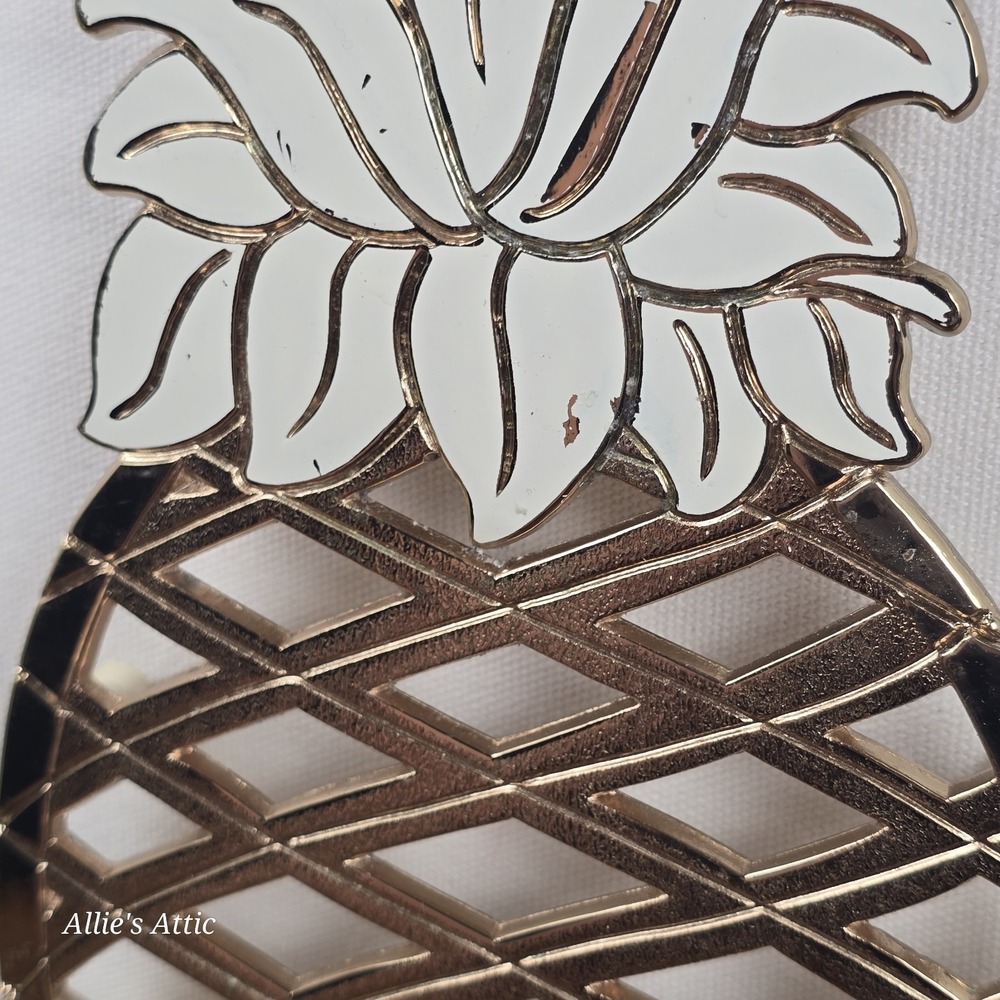 Pineapple Fruit Vintage Trivet Spoon Rest Hanging Wall Kitchen Decor Kitschy 12" - Picture 2 of 8